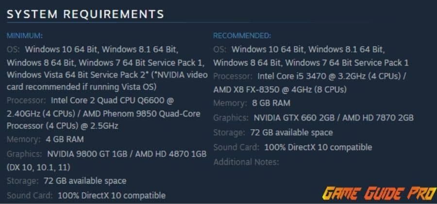  GTA 5 System requirements